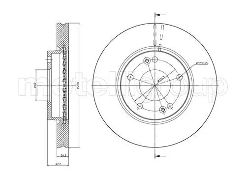 Handler.Part Brake disc CIFAM 800843C 1