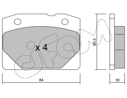 Handler.Part Brake pad set, disc brake CIFAM 8220070 1