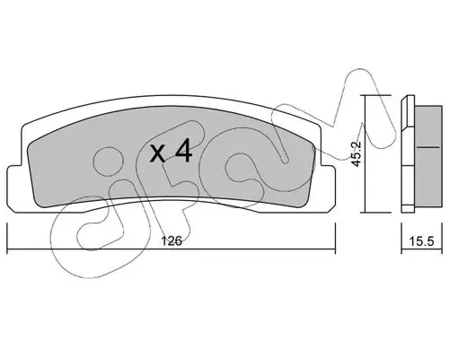 Handler.Part Brake pad set, disc brake CIFAM 8220460 1