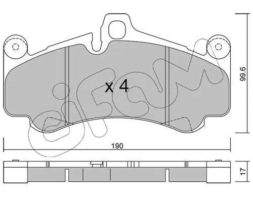 Handler.Part Brake pad set, disc brake CIFAM 82210040 1