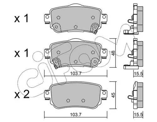 Handler.Part Brake pad set, disc brake CIFAM 82210110 1