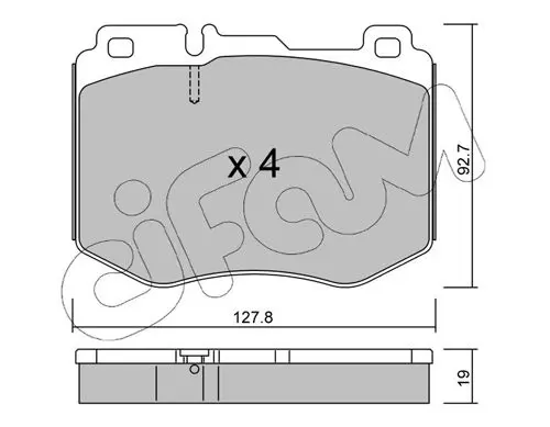 Handler.Part Brake pad set, disc brake CIFAM 82210190 1