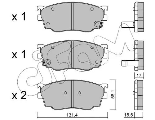 Handler.Part Brake pad set, disc brake CIFAM 8223010 1