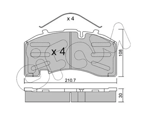 Handler.Part Brake pad set, disc brake CIFAM 8226520 1