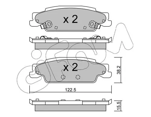 Handler.Part Brake pad set, disc brake CIFAM 8227000 1