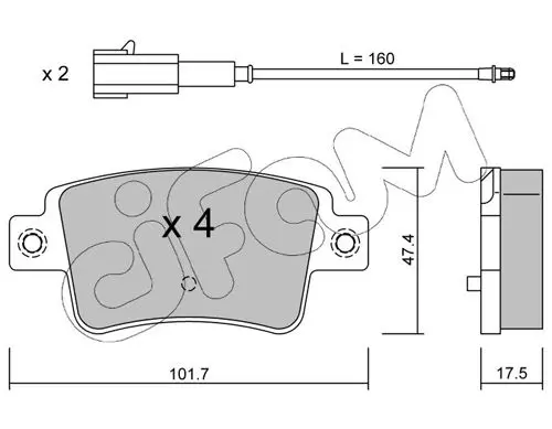 Handler.Part Brake pad set, disc brake CIFAM 8227051 1