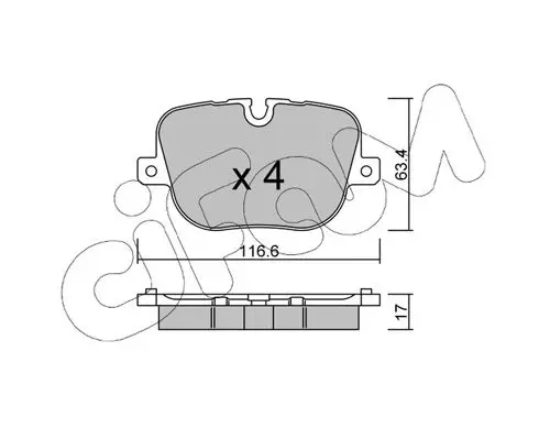 Handler.Part Brake pad set, disc brake CIFAM 8228370 1