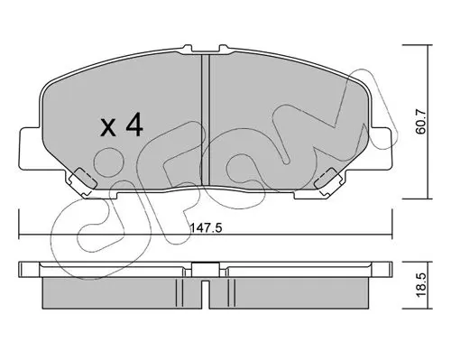 Handler.Part Brake pad set, disc brake CIFAM 8229050 1