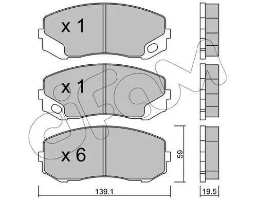 Handler.Part Brake pad set, disc brake CIFAM 8229100 1