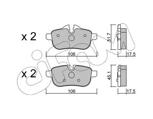 Handler.Part Brake pad set, disc brake CIFAM 8229190 1