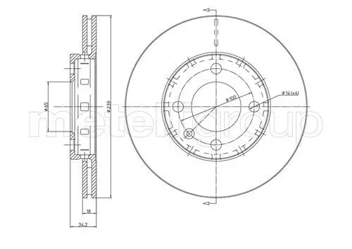 Handler.Part Brake disc CIFAM 800372 1