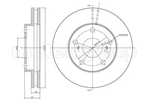 Handler.Part Brake disc CIFAM 800494 1