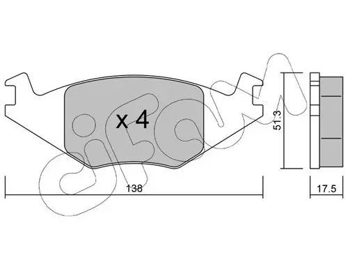 Handler.Part Brake pad set, disc brake CIFAM 8220470 1