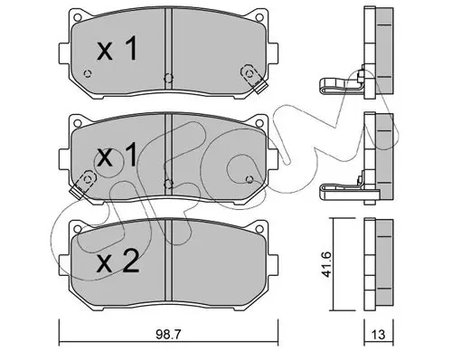 Handler.Part Brake pad set, disc brake CIFAM 8223720 1