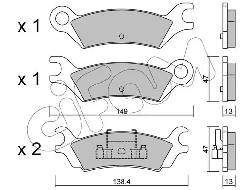 Handler.Part Brake pad set, disc brake CIFAM 8224700 1