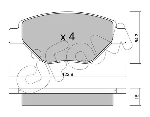 Handler.Part Brake pad set, disc brake CIFAM 8225430 1