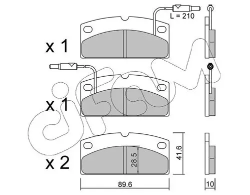 Handler.Part Brake pad set, disc brake CIFAM 8227671 1