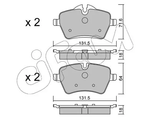 Handler.Part Brake pad set, disc brake CIFAM 8227680 1