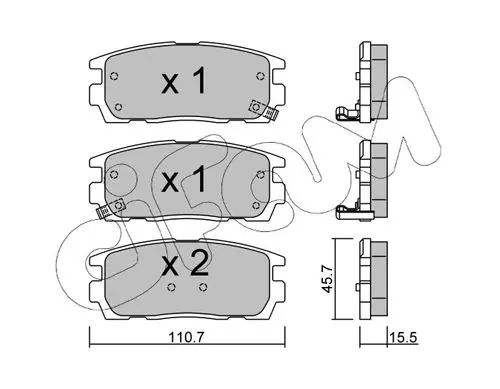 Handler.Part Brake pad set, disc brake CIFAM 8227790 1