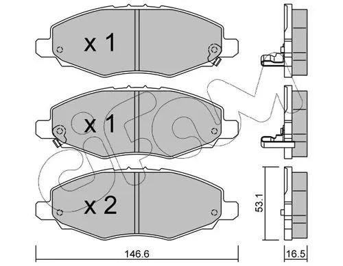 Handler.Part Brake pad set, disc brake CIFAM 8227980 1