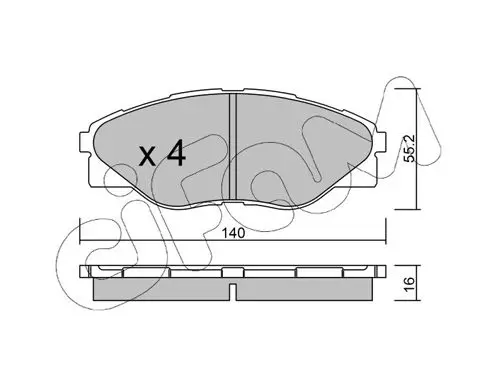 Handler.Part Brake pad set, disc brake CIFAM 8229360 1