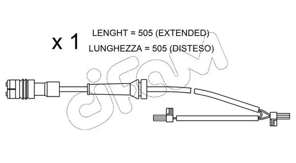 Handler.Part Warning contact, brake pad wear CIFAM SU265 1