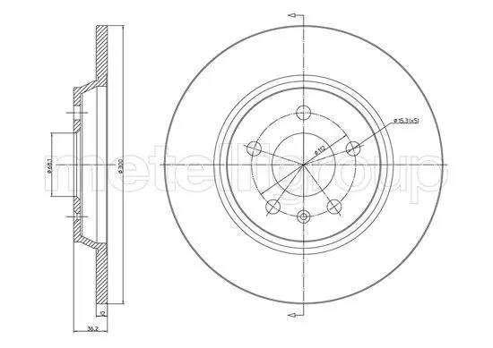 Handler.Part Brake disc CIFAM 8001032C 1