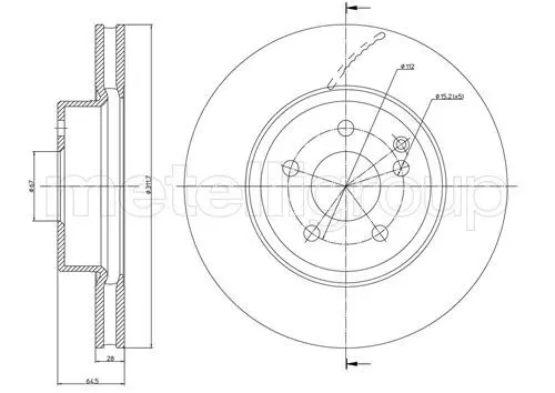 Handler.Part Brake disc CIFAM 800602C 1