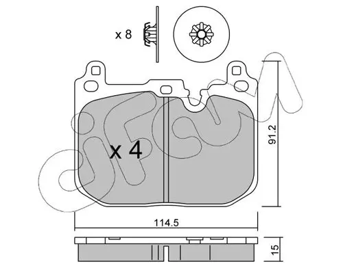 Handler.Part Brake pad set, disc brake CIFAM 82210152 1