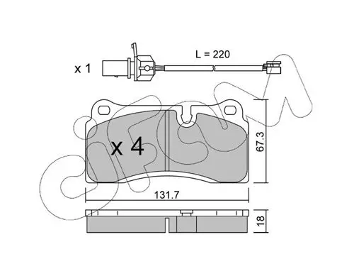 Handler.Part Brake pad set, disc brake CIFAM 82210440 1