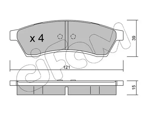 Handler.Part Brake pad set, disc brake CIFAM 8225100 1