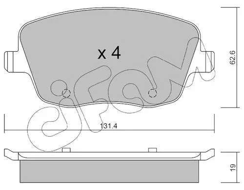 Handler.Part Brake pad set, disc brake CIFAM 8225470 1