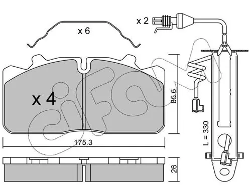 Handler.Part Brake pad set, disc brake CIFAM 8225822K 1