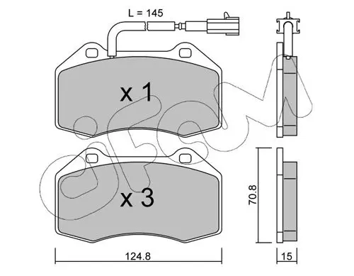 Handler.Part Brake pad set, disc brake CIFAM 8226511 1