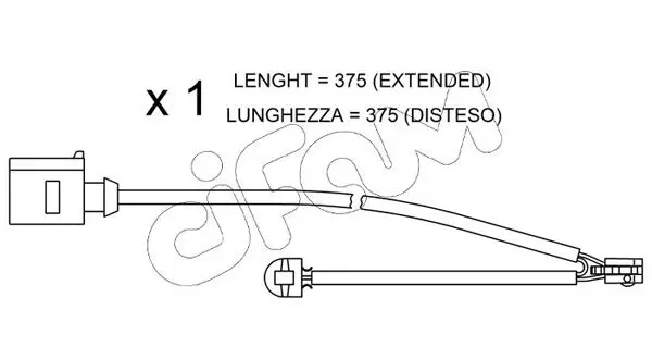 Handler.Part Warning contact, brake pad wear CIFAM SU294 1