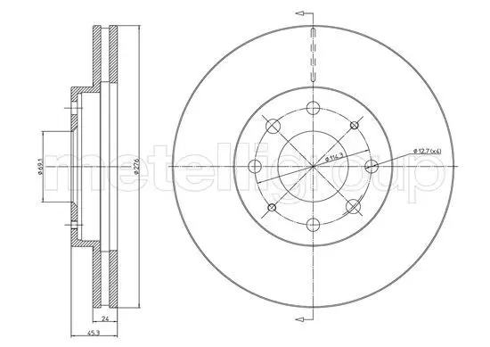 Handler.Part Brake disc CIFAM 8001066C 1