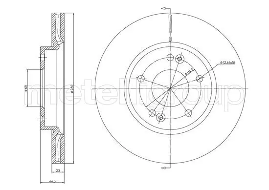 Handler.Part Brake disc CIFAM 8001377C 1