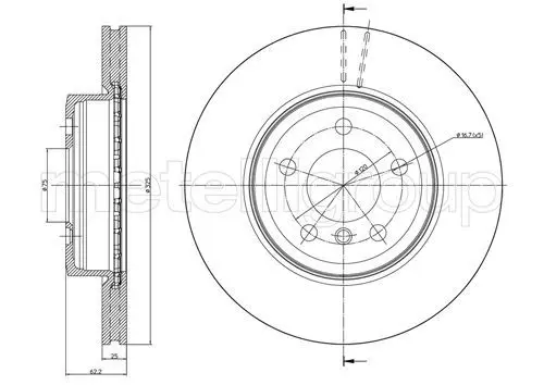 Handler.Part Brake disc CIFAM 800752C 1