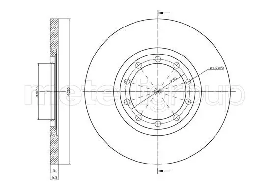 Handler.Part Brake disc CIFAM 800998C 1