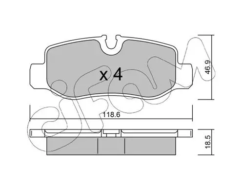 Handler.Part Brake pad set, disc brake CIFAM 82210230 1