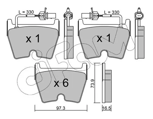 Handler.Part Brake pad set, disc brake CIFAM 82210430 1