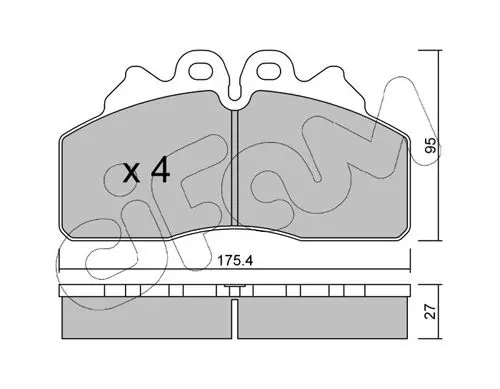 Handler.Part Brake pad set, disc brake CIFAM 8228500 1