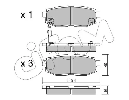 Handler.Part Brake pad set, disc brake CIFAM 8228750 1