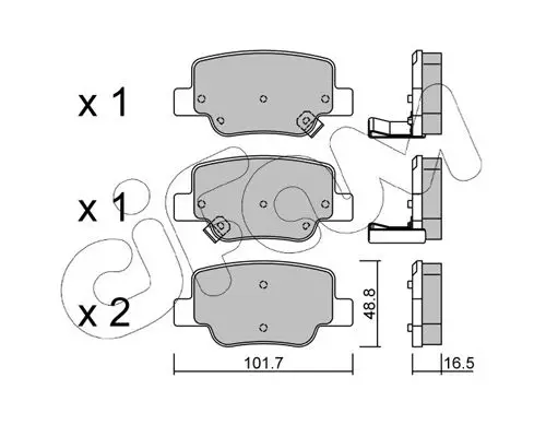 Handler.Part Brake pad set, disc brake CIFAM 8228800 1