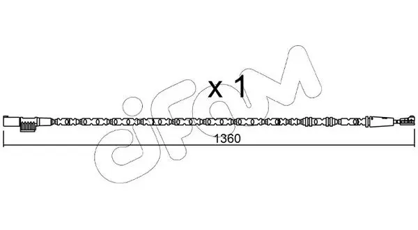 Handler.Part Warning contact, brake pad wear CIFAM SU308 1