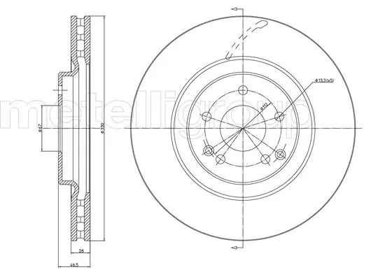 Handler.Part Brake disc CIFAM 8001035C 1