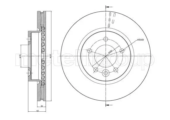 Handler.Part Brake disc CIFAM 800933C 1