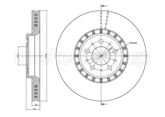 Handler.Part Brake disc CIFAM 800974C 1