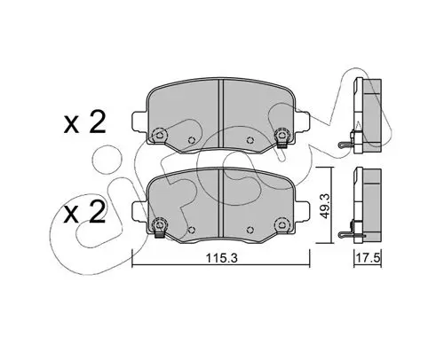 Handler.Part Brake pad set, disc brake CIFAM 82210020 1