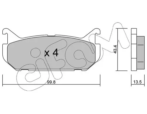 Handler.Part Brake pad set, disc brake CIFAM 8223030 1